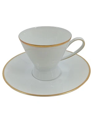Rosenthal Tasse et soucoupe Porcelaine Blanc Élégant - Photo 1/2