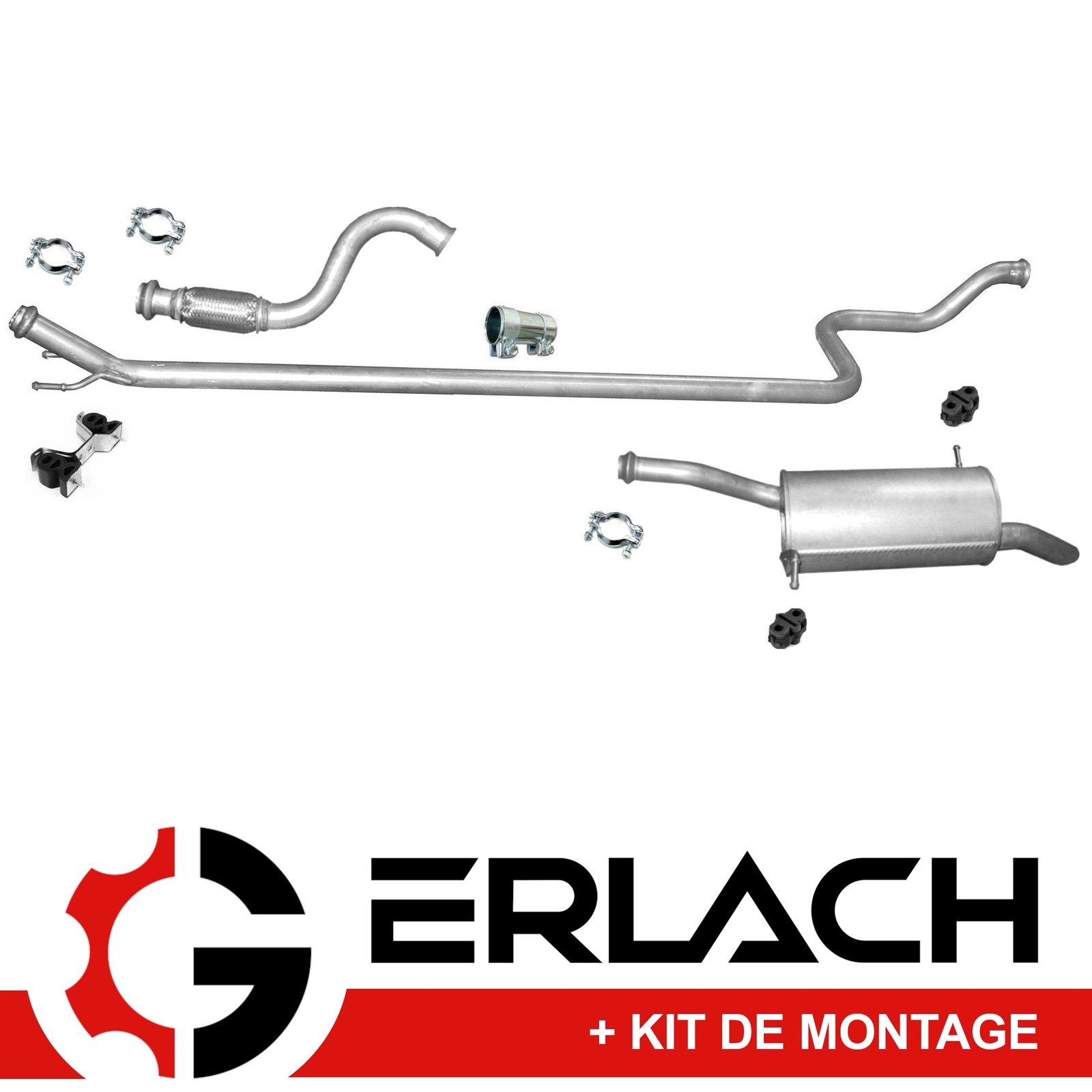 Silencieux echappement pour Peugeot Partner 1.6 HDi tube arriere de rechange mecanique