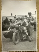 GERMAN Photo Ww2 Archive : 7. LUFTLANDUNG Div av Moto ZUNDAPP & MP-40 _ Crête 41