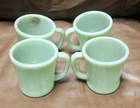 4 - NOS Vintage Anchor Hocking Fire King Jadeite D Handle Mug 1 W/ Label Sticker