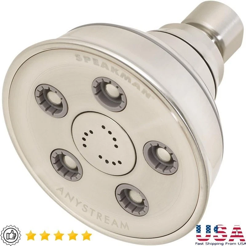 Ergonomic Handheld Shower Head Anystream 360 Self Cleaning Spray Nozzles New