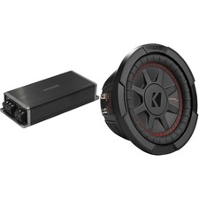 Kicker Marine KPX500.1 Powersports Amp  6.75" CompRT Subwoofer Audio Upgrade