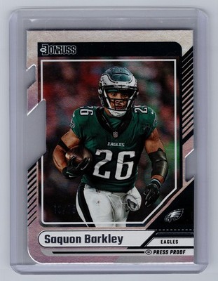 2024 Donruss #32 Saquon Barkley Press Proof Silver Die Cuts #/75