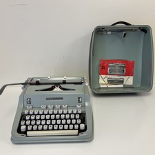 1960s Portable Hermes 3000 Typewriter Mint Green w/ Lid WORKING one owner  thumbnail
