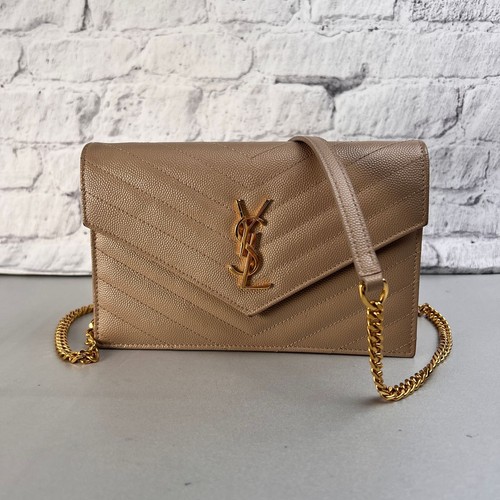 YSL Bag: Cassandra Brown W19×H12×D3.5cm w/o accessories;