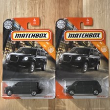 Matchbox LEVC TX Taxi 1:64 Black Diecast Car City Series Metal Parts Lot of 2