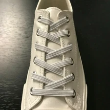 1 pair No Tie Flat Shoe laces System w/ Elastic Laces Casual Unisex Replacements