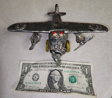 Vintage Hubley Style Cast Iron Tri Motor Plane missing back tire