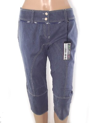 Habibi Damen Hose Capri Wade Made Italy Baumwolle Größe Small Medium