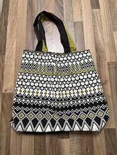 Image of BRAND NEW NO TAGS ACCESSORIZE COTTON BAG AZTEC DESIGN IN BROWN / CREAM / GREEN