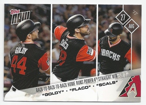 2017 Topps Now 528 Daniel Descalso / J.D. Martinez / Paul Goldschmidt