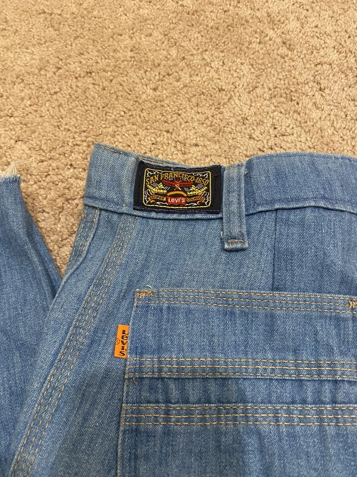 Jeans Levi’s Orange Tab Bell Bottom Vintage Años 70 28x28 Años 70 Levi’s Pierna Ancha Azul Foto 4 de 4