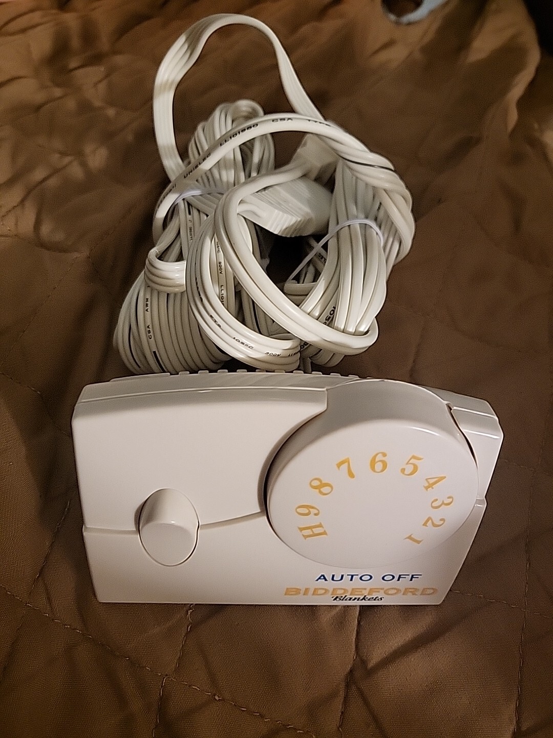 Biddeford TC11BA 4 Prong Electric Blanket Single Controller White 