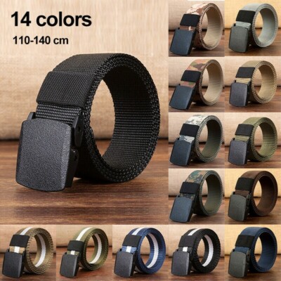 Cintura Militare Unisex In Nylon, Regolabile, Varie Colori (Nero, Verde, Grigio, Marrone, Crema, Blu Navy, Avorio) - Foto 3