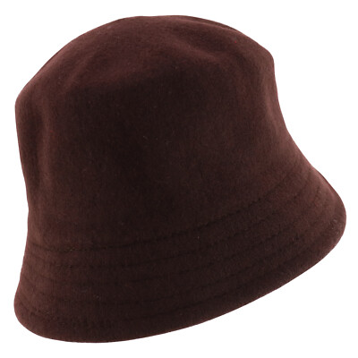 Wool Winter Bucket Hat with Stitches on The Brim - FREE  display picture 2