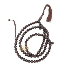 Tamarind Wooden 99 Beads Muslim Rosary - 12 mm Islamic Tasbih Dhikr Necklace