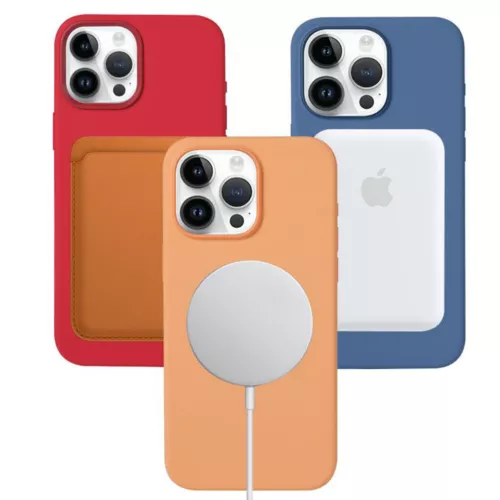 Custodia in silicone con cover MagSafe per iPhone 16 15 14 13 Pro Max 15 Plus 15 Pro - Foto 7 di 77