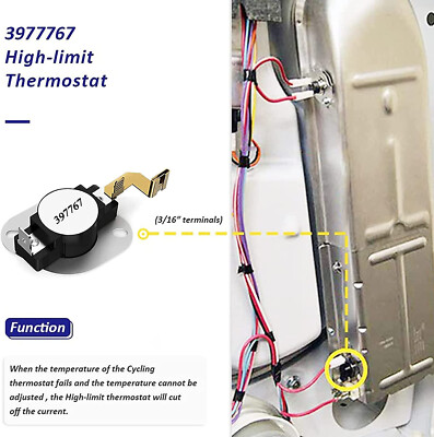 Termostato Asciugatrice 3387134 Kit Termostato Per Asciugatrice - Foto 11