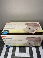 DVD CD Video Game Storage Box Container Rolodex Organizer NEW Staples 40 Disc