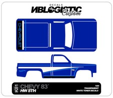 '83 CHEVY SILVERADO Custom WaterSlide Decal for hot wheels 1/64 081