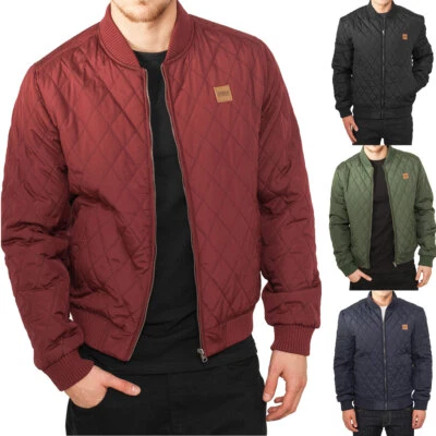 URBAN CLASSICS DESIGN HERREN JACKE DIAMOND QUILT NYLON ÜBERGANGS JACKE TB-862 - Bild 1 von 4