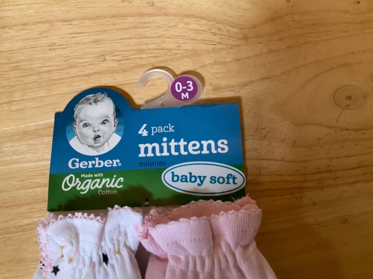 Gerber Baby Girl Mittens 4 Pack Princess 0 3 Months eBay