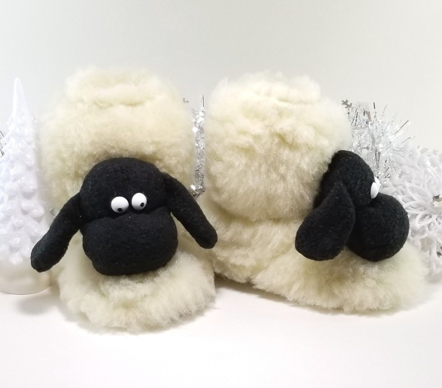 SAOLA ORIGINALE PELLE DI PECORA ragazza ragazzo pantofole suola grip stivaletti lana peluche regalo compleanno