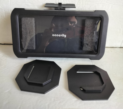 Shower Phone Holder Waterproof Wall Mounted 360°Rotation HD High Black