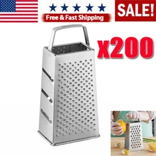 Kitchen Stainless Steel 4-Sided Box Food Grater Vegetable Cheese Slicer Shredder