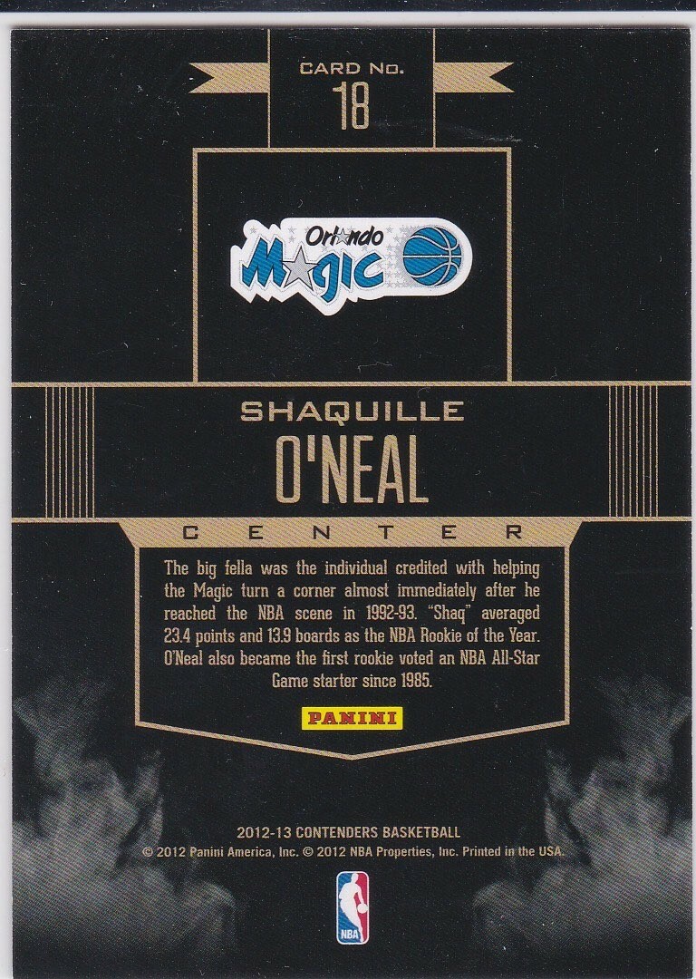 NBA 超貴重なSHAQ ルーキーカード！！ 1996 SHAQUILLE SHAQ O'NEAL NBA HOOPS BIG FINISH CARD #183 ORLANDO
