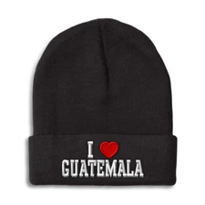 Beanies for Men I Love Guatemala I Love Winter Hats for Women Acrylic Skull Cap