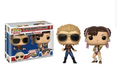 Marvel vs Capcom Captain Marvel vs Chun-Li Funko Pop 2 Pack 2017