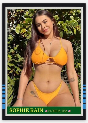SOPHIE RAIN ONLY FANS SUPER-STAR HOT CUSTOM MADE RETRO STYLE CARD