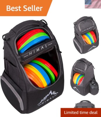 Stylish Disc Golf Bag with Padded Straps & Room for 22+ Discs   Perfect for Play