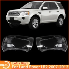 For Land Rover LR2 2007-2012 Pair Left & Right Headlight Lens Headlamp Cover
