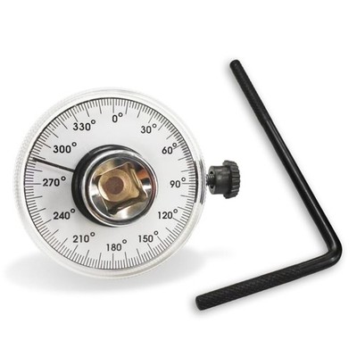 BDZMC 1/2'' Digital Torque Wrench Angle Gauge, 360 3.21 × 1.98 inch, Silver 
