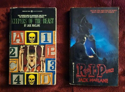 2 Vintage Horror Paperbacks From Hell KEEPERS OF THE BEAST REST IN PEACE MacLane