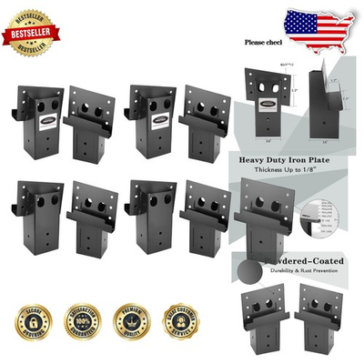#ad Heavy Duty 4x4 Compound Angle Brackets 8pk Steel Deer Stand Shooting Shack $194.39