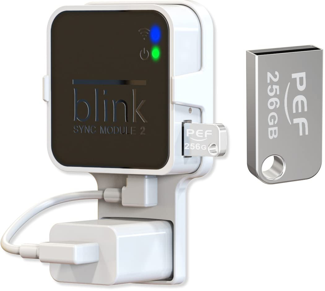 256GB Blink USB Flash Drive and Outlet Wall Mount for Blink Sync Module 2, Sp...-image