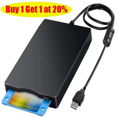 3.5" USB 2.0 Portable External Floppy Disk Drive 1.44Mb Reader PC Laptop FDD UK