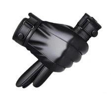 Leather Gloves For Men,Winter Warm Touch Screen Motor Gloves,Soft X-Large Black