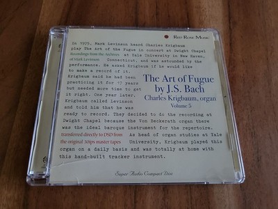 Charles Krigbaum   cd  The Art Of The Fugue  By J.S. Bach SACD