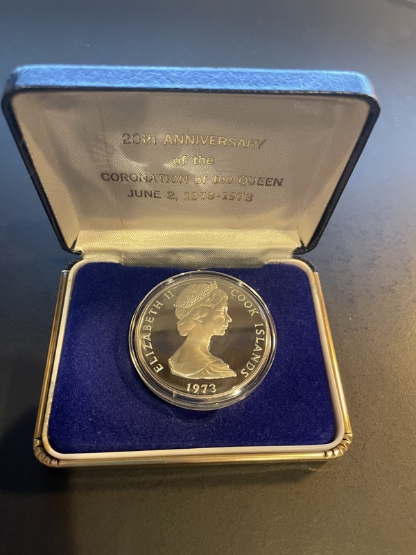 Two Dollar proof coin for 20th Anniversary of the Coronation of Queen 1953-1973