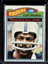 1977 Topps #470 Cliff Branch AFC All Pro Oakland Raiders (HOF) VG-EX (crease)