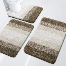 Arotive Microfiber U-Shaped Bathroom Rugs Sets 3 Piece, 24x16 30x20 24x20