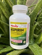 Timely Low Dose Aspirin EC 81 mg 1000 Tablets -Expiration 06-2027
