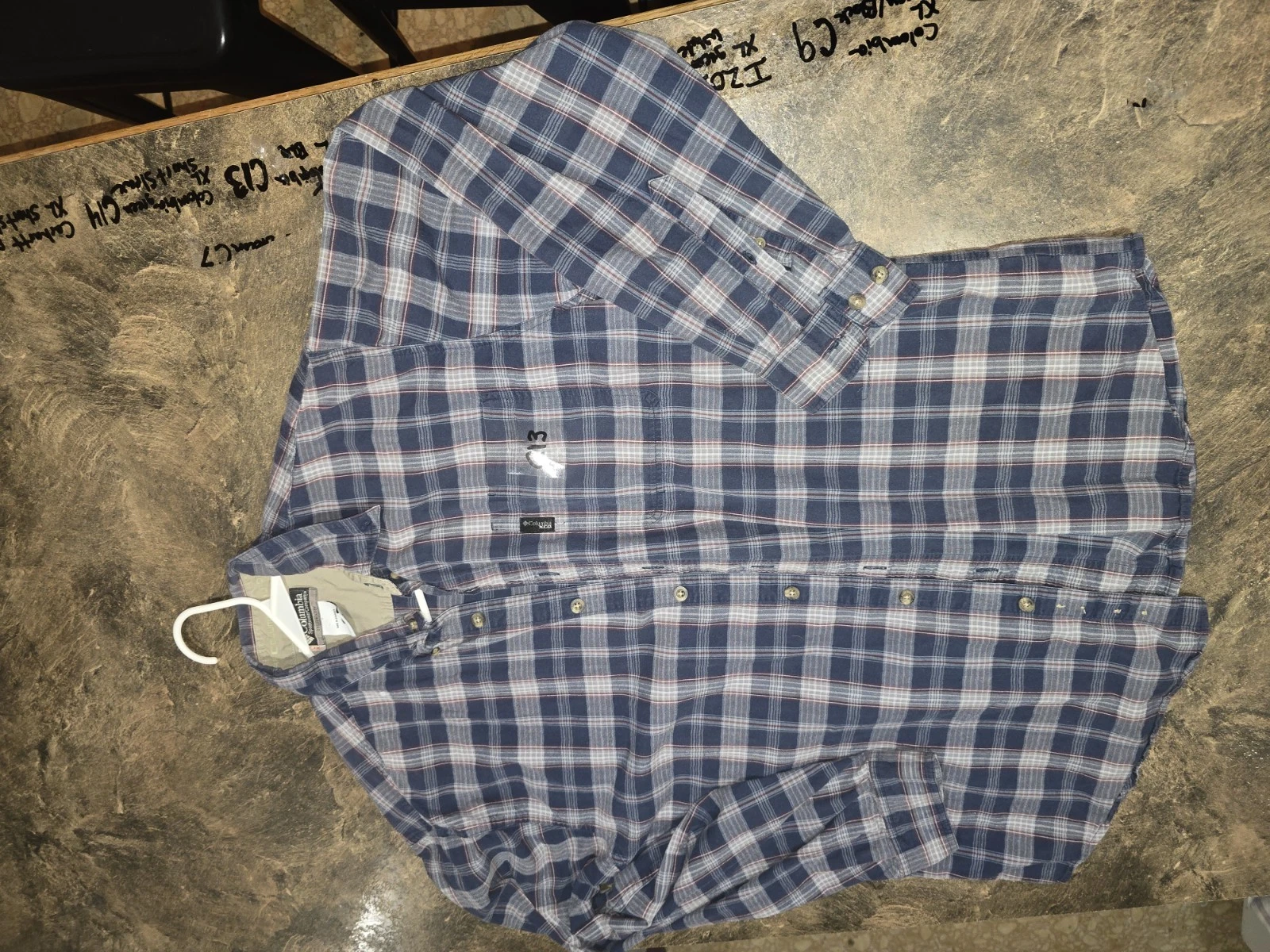 Columbia mens button down plaid xl