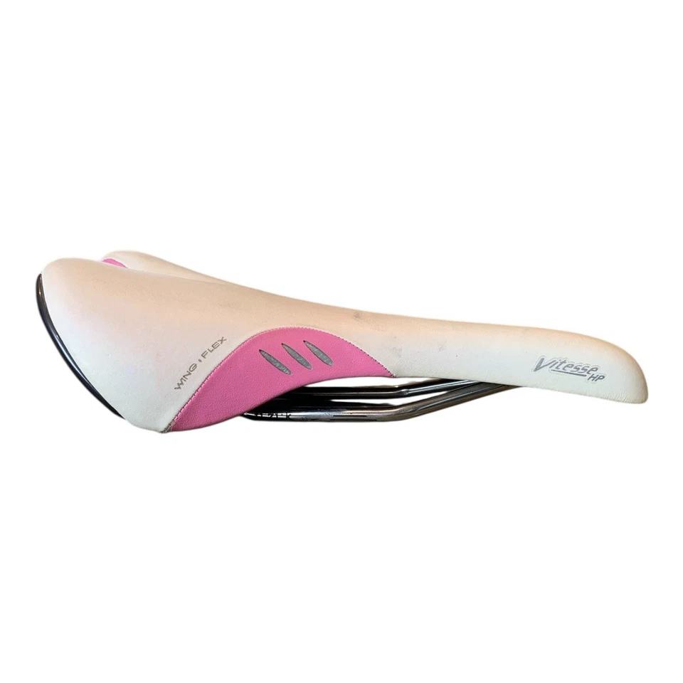 Sillín de bicicleta para mujer Fizik Vitesse HP - Rieles Kium - Blanco/Rosa - 266G Foto 3 de 4