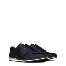 HUGO BOSS Mens Navy Blue Saturn Low Trainers UK 7 BRAND NEW