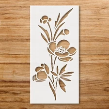 Flower Garden Wall Art Stencil for Floral Home Decor - StencilAir